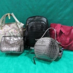 LOTE 008 - 06 (Seis) bolsas femininas em couro.