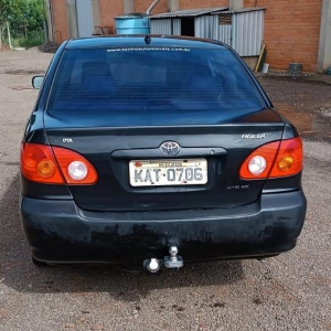 LOTE 010 - Toyota/Corolla XEI 1.8 VVT, placa KAT 0706, preto, ano/modelo 2003