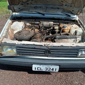 LOTE 018 - VW/Gol CL, placa ICL 3241, branco, ano/modelo 1988