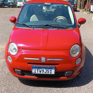 LOTE 004 - I/Fiat 500 CULT, placa ITW 9J51, vermelho, ano/modelo 2012/2013