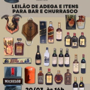 LOTE 0 - LEILÃO DE ADEGA E ITENS PARA BAR E CHURRASCO