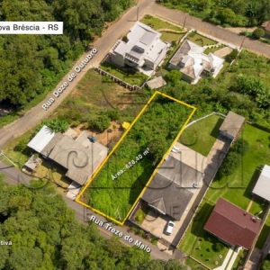 LOTE 002 - Área de 628,40m², sem benfeitorias, de frente a sul com a rua 13 de Maio no município de Nova Bréscia/RS