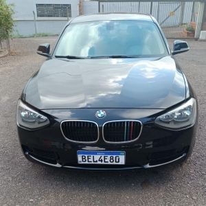 LOTE 002 - I/BMW 116I 1A11, placa BEL 4E80, preta, ano/modelo 2012