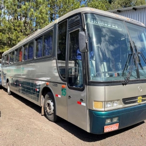 LOTE 002 - Ônibus M.Benz/Busscar Elbuss 34, bege, ano/modelo 1997