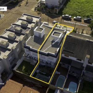 LOTE 001 - Sobrado Residencial de Alvenaria n° 01, com área real privativa e área real total de 165,94m², no CONDOMÍNIO RESIDENCIAL ESTEVÃO, localizado na Rua Reinhold Lottermann, n° 850, bairro Moinhos D’Água, Lajeado/RS