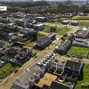LOTE 001 - Sobrado Residencial de Alvenaria n° 01, com área real privativa e área real total de 165,94m², no CONDOMÍNIO RESIDENCIAL ESTEVÃO, localizado na Rua Reinhold Lottermann, n° 850, bairro Moinhos D’Água, Lajeado/RS
