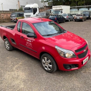 LOTE 012 - Caminhonete GM/Montana LS, vermelha, ano/modelo 2012/2013, cor vermelha