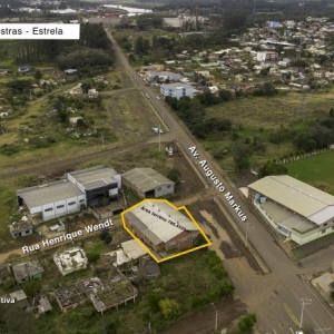 LOTE 001 - Área de 786,4550m², contendo um prédio industrial em alvenaria com uma área construída de 469,31m², localizado na Avenida Augusto Markus, n° 1393, bairro das Indústrias, Estrela/RS