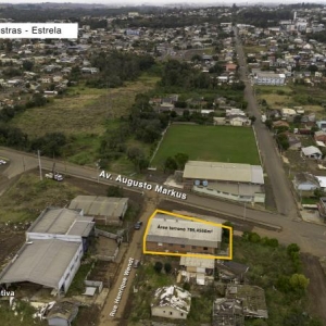 LOTE 001 - Área de 786,4550m², contendo um prédio industrial em alvenaria com uma área construída de 469,31m², localizado na Avenida Augusto Markus, n° 1393, bairro das Indústrias, Estrela/RS