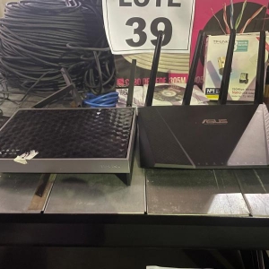 LOTE 039 - Roteador TP Link AC 1900; Roteador Wireless Asus; Cabo de rede