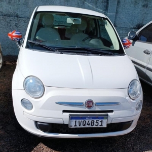 LOTE 001 - I/Fiat 500 Cult Dual, placa IVQ 4B51, branco, ano/modelo 2013/2014