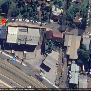 LOTE 001 - Área de 545,49m², contendo uma edificação de aproximadamente 691,33m², localizado na Rua Paulo Emílio Thiesen, bairro Olarias, Lajeado/RS