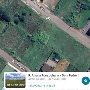 LOTE 001 - Área de 363,55m², sem benfeitorias, situado na Rua Amália Ross Johann, no Loteamento Residencial Ilha do Sol, bairro Dom Pedro II, Arroio do Meio/RS