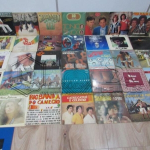 LOTE 038 - 56 Discos de Vinil - Tamanhos Diversos