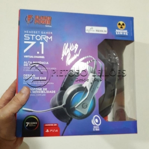 LOTE 018 - F) 01 (UM) HEADSET GAMER STORM 7.1, POTENCIA 60MW