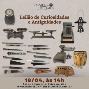 LOTE 01 - LEILÃO 34487 - LEILÃO DE CURIOSIDADES E ANTIGUIDADES