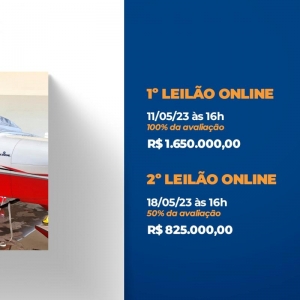 LOTE 01 - LEILÃO JUDICIAL DE AERONAVE FLYER IND - MODELO RV-10 - ANO FABRICAÇÃO 2017