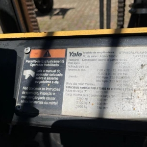 LOTE 018 - EMPILHADEIRA YALE GTP 050 RL, frota EMP-0146