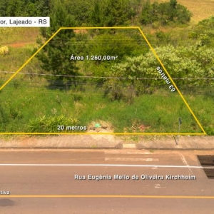 LOTE 006 - Área de 1.260,00m², sem benfeitorias, localizado na Rua Eugênia Mello de Oliveira Kircheim, bairro Bom Pastor, Lajeado/RS - LOTEAMENTO JARDIM EUROPA, matrícula n° 39.807 do RI de Lajeado/RS