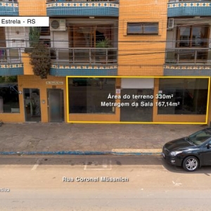 LOTE 009 - Sala 101 com a área de 167,14m², situada na Rua Coronel Müssnich, n° 393, bairro Centro, Estrela/RS