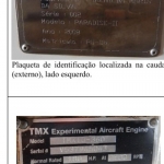 LOTE 005 - Aeronave PARADISE II, Série: 002, Fabricante: IRENILDA MARIA DA SILVA, Ano: 2008 Matrícula: 80636, Tipo ICAO: ULAC.