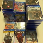 LOTE 029 - 108 Jogos de PS4 e 6 jogos de Nintendo Switch